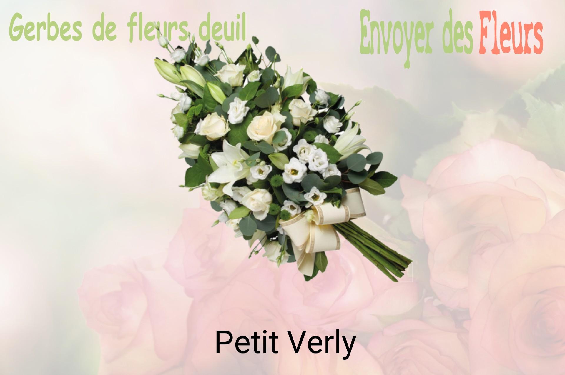 Gerbe de fleurs de deuil livrée à Petit-Verly